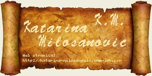 Katarina Milošanović vizit kartica